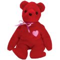 Kiss-e Ty Valentine Teddy Beanie Bear