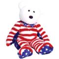 Liberty White Bear Beanie Buddy