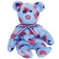 Union the Bear with Flag Nose Beanie Baby